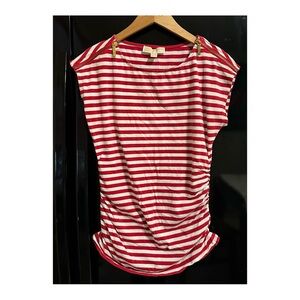 Michael Kors Red
And White Strip Top